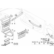 BMW Decor Panel For Ashtray (Ruthenium) - Genuine BMW 51167073645