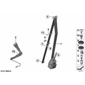 BMW Upper Belt Front Left (Oyster 71) - Genuine BMW 72117318349