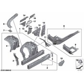BMW Rocker Panel Brace - Genuine BMW 41007412962