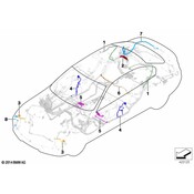 BMW Repair Cable B-Pillar - Genuine BMW 61129335592