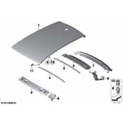 BMW Roof Header Panel - Genuine BMW 41327342102