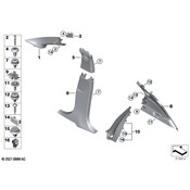 BMW Door Pillar Post Trim Set - Genuine BMW 51437376893