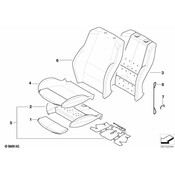 BMW Sports Seat Upholstery Parts - Genuine BMW 52103455248