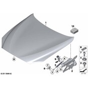 BMW Left Engine Hood Hinge - Genuine BMW 41007270883