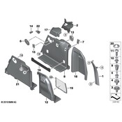 BMW Cover Seat-Back Clip Left (Black) - Genuine BMW 51477245335