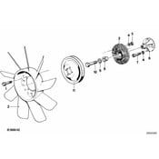 BMW Engine Cooling Fan Clutch - Genuine BMW 11521277060