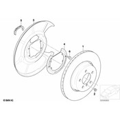 BMW Parking Brake Backing Plate - Genuine BMW 34216777837