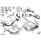 BMW Power Steering Reservoir Line Hose (X5) - Genuine BMW 32416850681