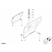 BMW Inner Right Rear Cover - Genuine BMW 51718146386