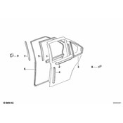 BMW Rear Right Window Guide - Genuine BMW 51348213984