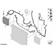 BMW Radiator Coolant Hose - Genuine BMW 17128053467