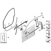 BMW Roof Drip Molding - Genuine BMW 51337483153