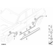 BMW Trim Piece Front Left - Genuine BMW 51773417079