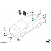 BMW Ultrasonic Transducer Ionic Silver - Genuine BMW 66209302569