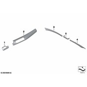 BMW Trim Instrument Panel Wood Ash Right (Braun) - Genuine BMW 51459195655