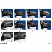 BMW Exterior Mirror Cap Carbon Left (M Performance) - Genuine BMW 51142350277