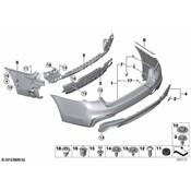 BMW Bumper Cover Support Rail - Genuine BMW 51128066722