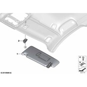BMW Sun Visor - Genuine BMW 51168096781