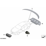 BMW Exterior Mirror Cap Carbon Left (M Performance) - Genuine BMW 51142351091