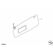 BMW Left Sun Visor Make-Up Lamp (Anthrazit) - Genuine BMW 51167899047