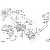 BMW Secondary Throttle Housing Tube Asc (Asc+T) - Genuine BMW 13541703463