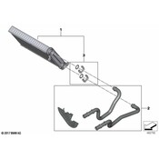 BMW HVAC Heater Hose Outlet Tube - Genuine BMW 64119382866