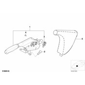BMW Leather Handbrake Lever Cover (Gray) - Genuine BMW 34408248363