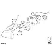 BMW Heated Outside Mirror Left (Gloss Black) - Genuine BMW 51163450519