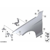 BMW Side Panel Bracket Front Right 3 - Genuine BMW 41358066940