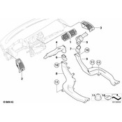 BMW Heater Duct Rear Left - Genuine BMW 64227073907