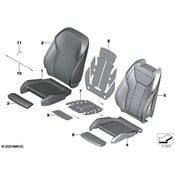 BMW Seat Back Cover - Genuine BMW 52107477373