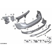 BMW Bumper Cover Support Rail - Genuine BMW 51127319830