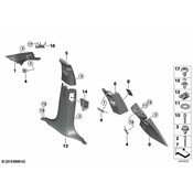 BMW Interior Quarter Panel Trim Panel - Genuine BMW 51435A0DA71