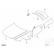 BMW Convertible Top Stowage Compartment Lid Extension - Genuine BMW 41217064703