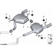 BMW Exhaust Muffler - Genuine BMW 18307604830
