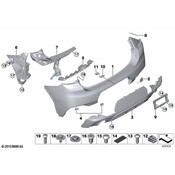 BMW Bumper Cover Support Rail - Genuine BMW 51127426439