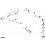 BMW Wood Decor. Strip Centre Console Left (Pianolack) - Genuine BMW 51169186951
