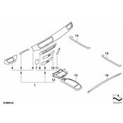 BMW Wood Panel Instrument Panel Right (Ash Dark) - Genuine BMW 51457025308