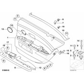 BMW Door Fibre-Optic Decor Strip Rear Left - Genuine BMW 51427023809