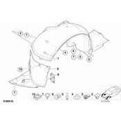 BMW Cover Wheel Housing Front Left - Genuine BMW 51718224995