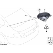 BMW Mid-Range Speaker Stereo - Genuine BMW 65138715683