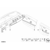 BMW Alu Decor Strip Front Right Door - Genuine BMW 51416982472
