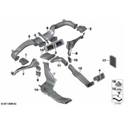 BMW Right Floor Heater Duct - Genuine BMW 51459205387