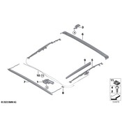 BMW Sunroof Drip Rail - Genuine BMW 54109854519