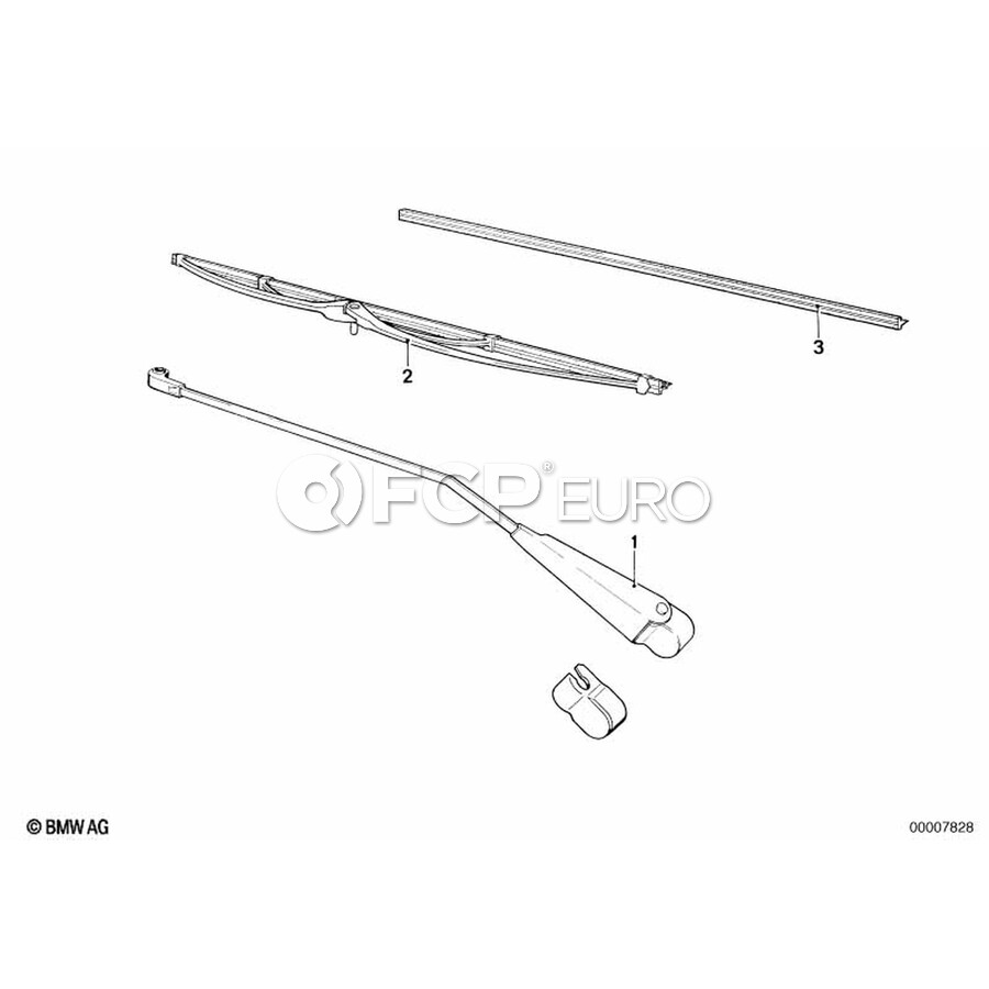 BMW Wiper Arm Left - Genuine BMW 61611373043 | FCP Euro