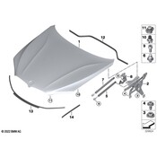 BMW Right Engine Hood Sealing - Genuine BMW 51767294512