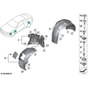 BMW Cover Wheel Housing Rear Right - Genuine BMW 51718054276