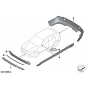 BMW Trim Air Duct Front (XLine) - Genuine BMW 51112990973