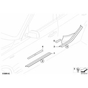 BMW Front Right Entrance Cover (M) - Genuine BMW 51773415848