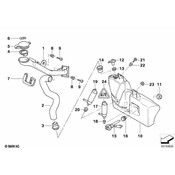 BMW Connector F Filler Pipe - Genuine BMW 61668360135